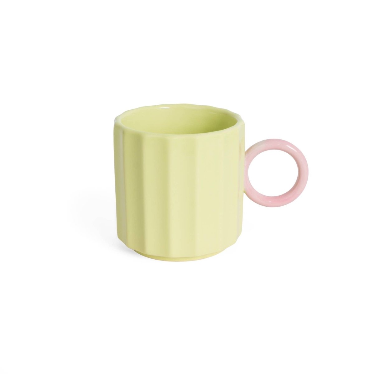Tasse Jaune Anse Rose Helio Ferretti - Ex - voto