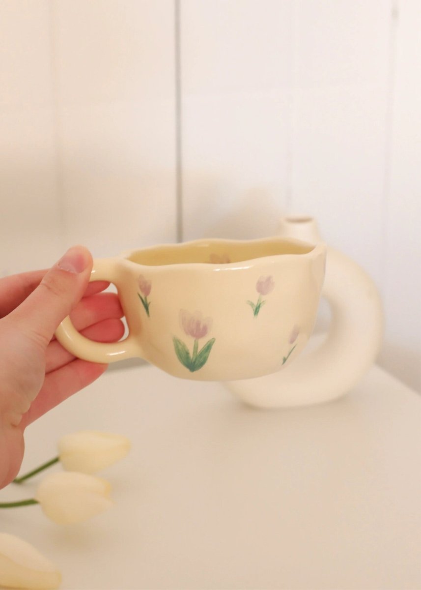 Tasse Tulipe Mauve Moi d'Abord - Ex - voto