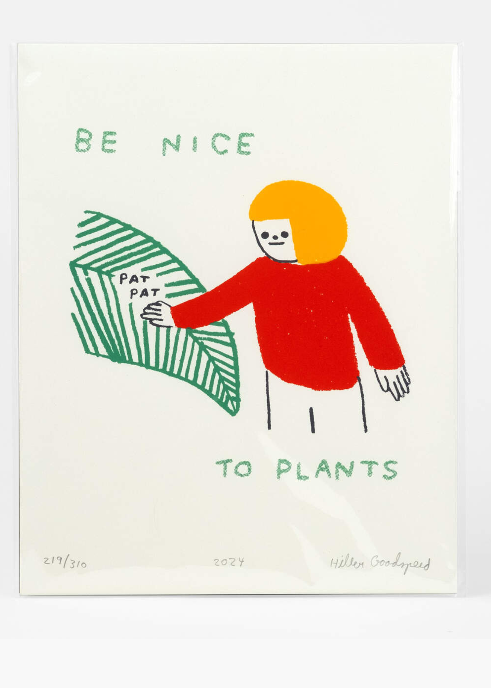 Affiche Be Nice to Plants 8 x 10 Hiller Goodspeed