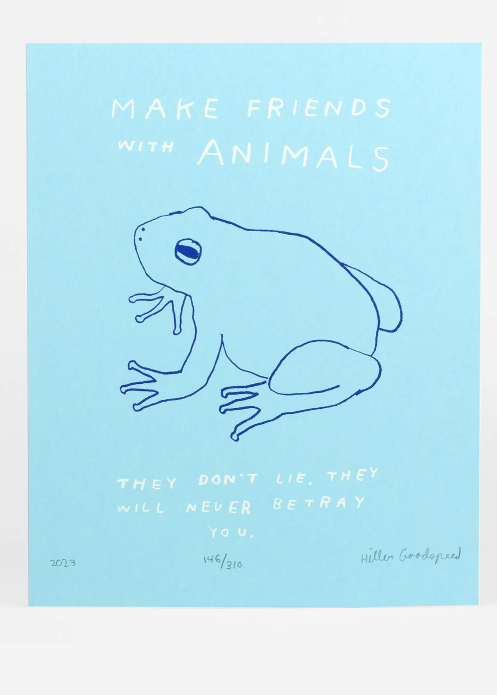 Affiche Make Friends with Animals 8 x 10 Hiller Goodspeed