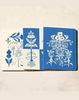 Carnet - Ensemble de 3 Blue Flower Bouquet Seedlings