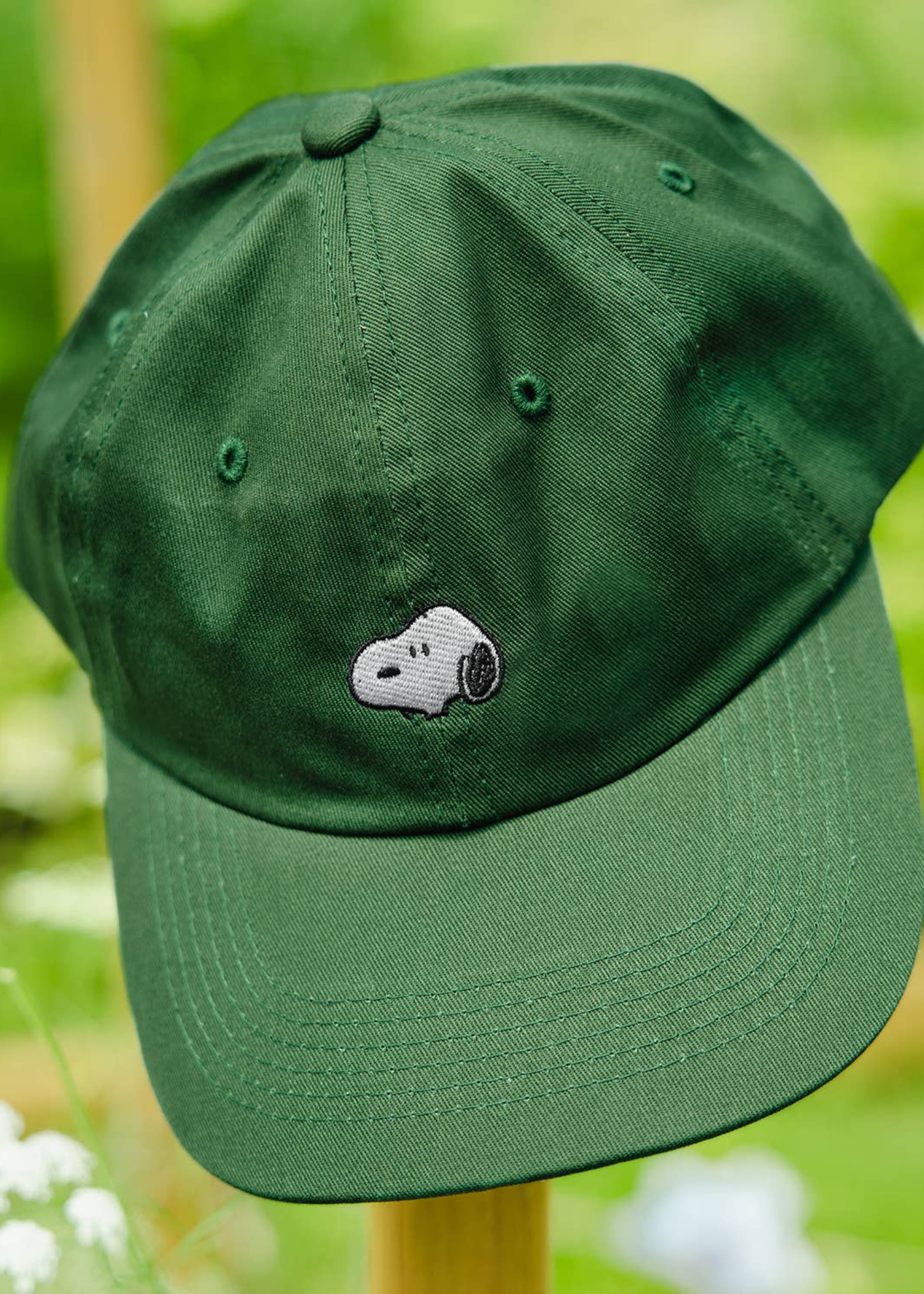 Three Potato Four Forest Green Snoopy Cap