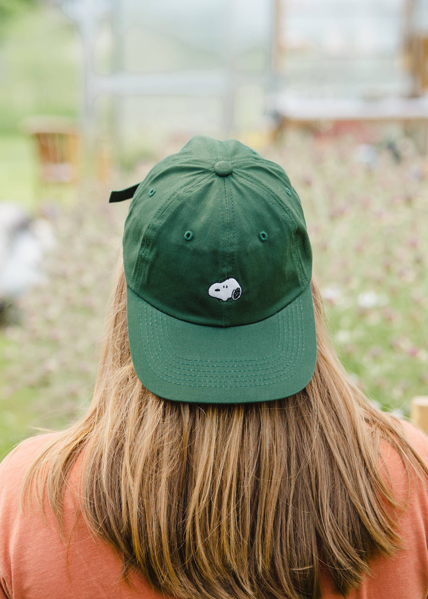 Three Potato Four Forest Green Snoopy Cap