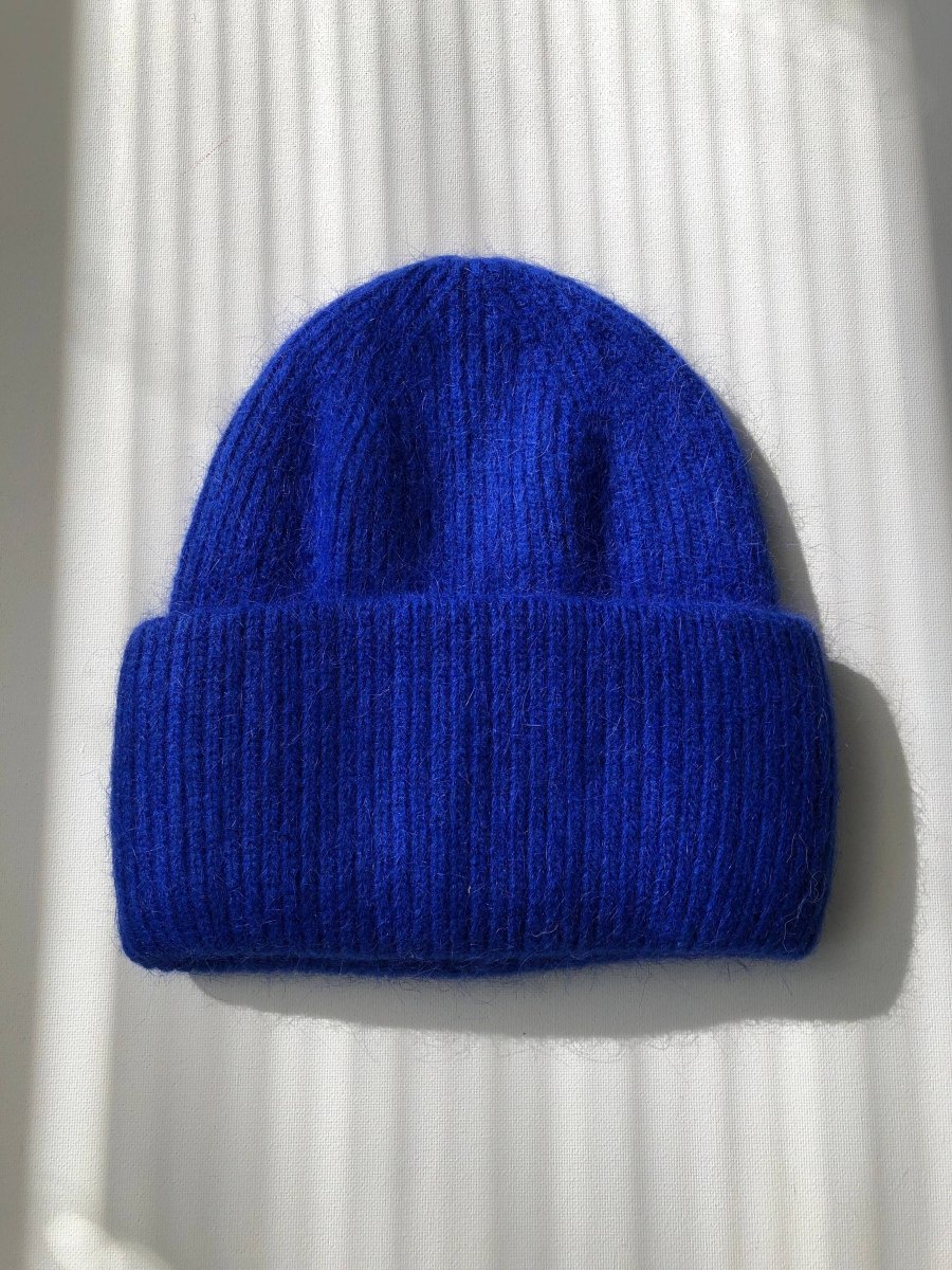 Tuque Angora et Laine Bleu Royal Billy Bamboo - Ex - voto