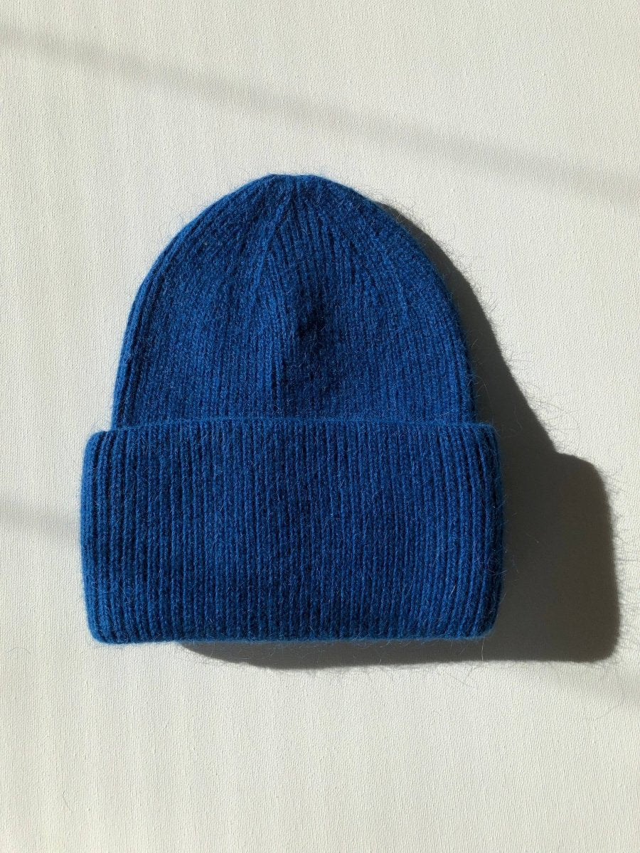 Tuque Angora et Laine Bleu Royal Billy Bamboo - Ex - voto
