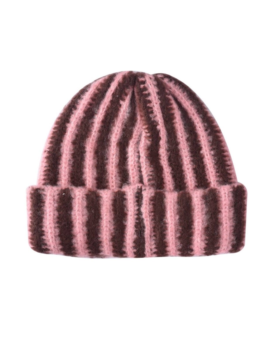 Tuque Tricot Rayures Brunes Funkyrel - Ex-voto