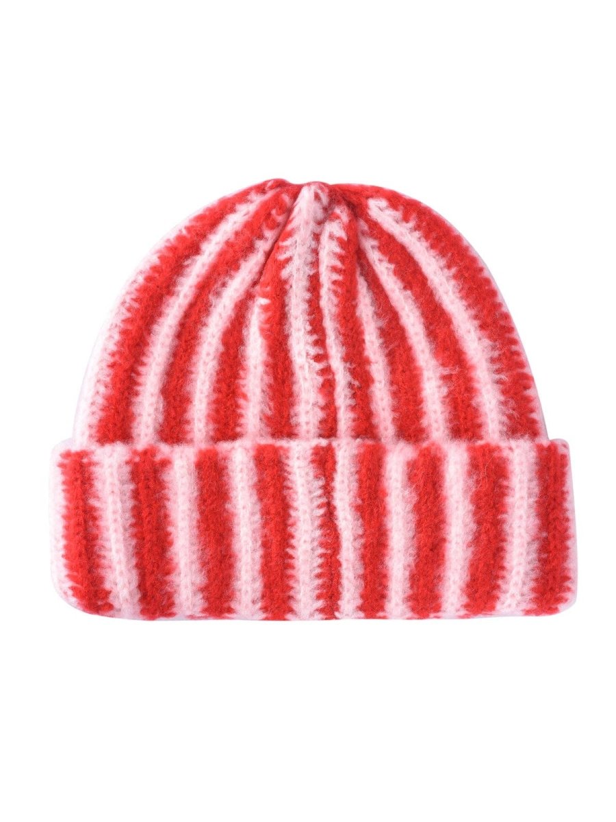 Tuque Tricot Rayures Rouges Funkyrel - Ex-voto