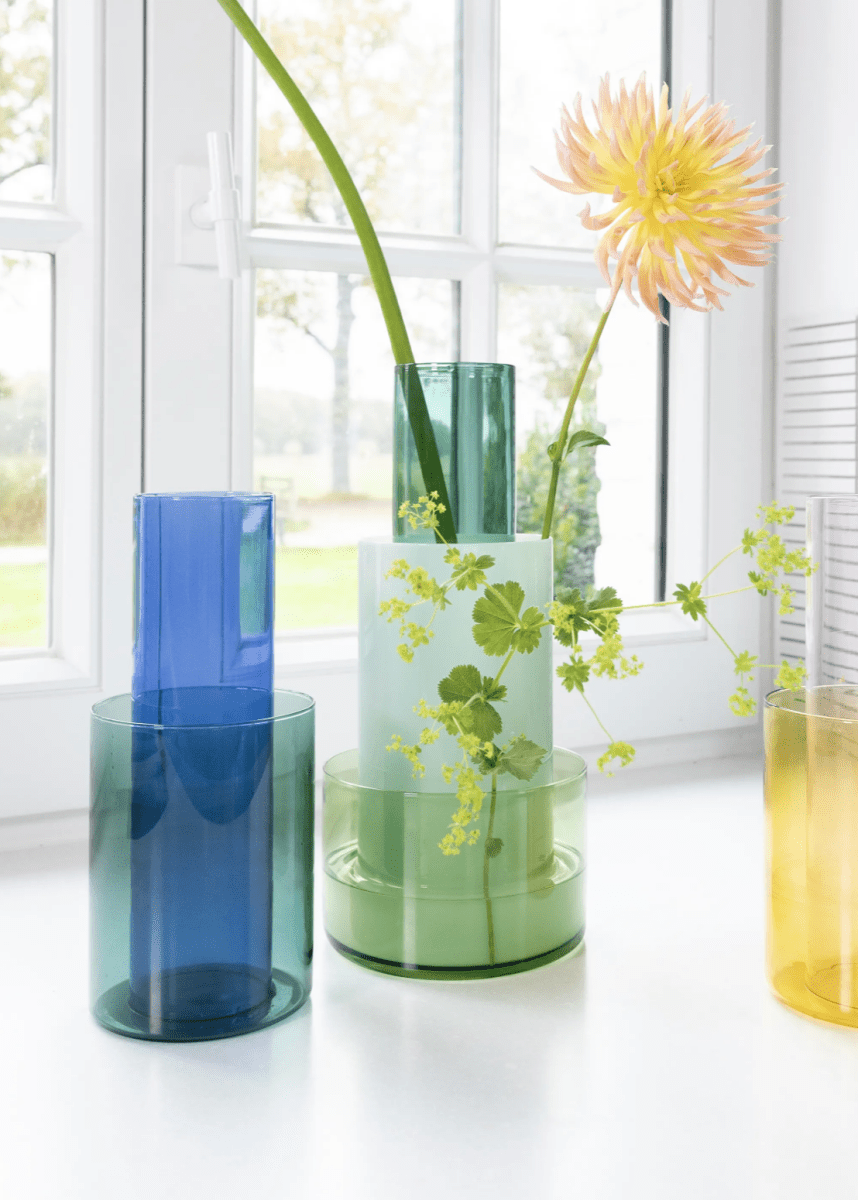Vase Amphi Milky Large &Klevering - Ex - voto