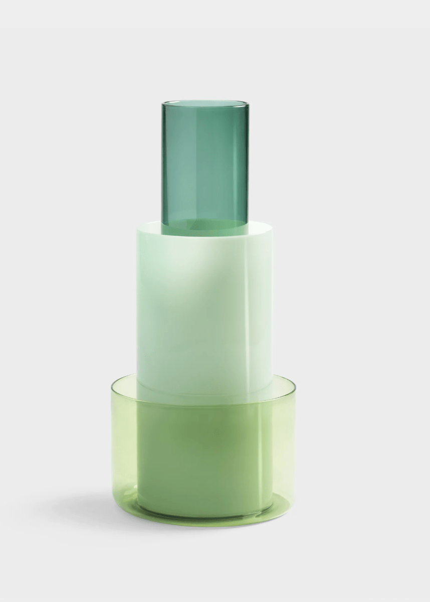 Vase Amphi Milky Large &Klevering - Ex - voto