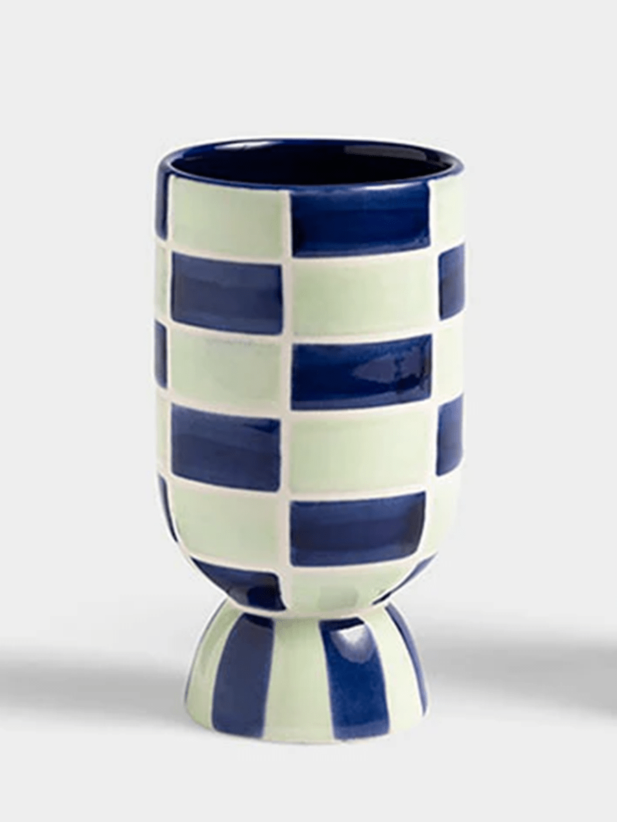 Vase Carré &k Bleu et Menthe - Ex - voto