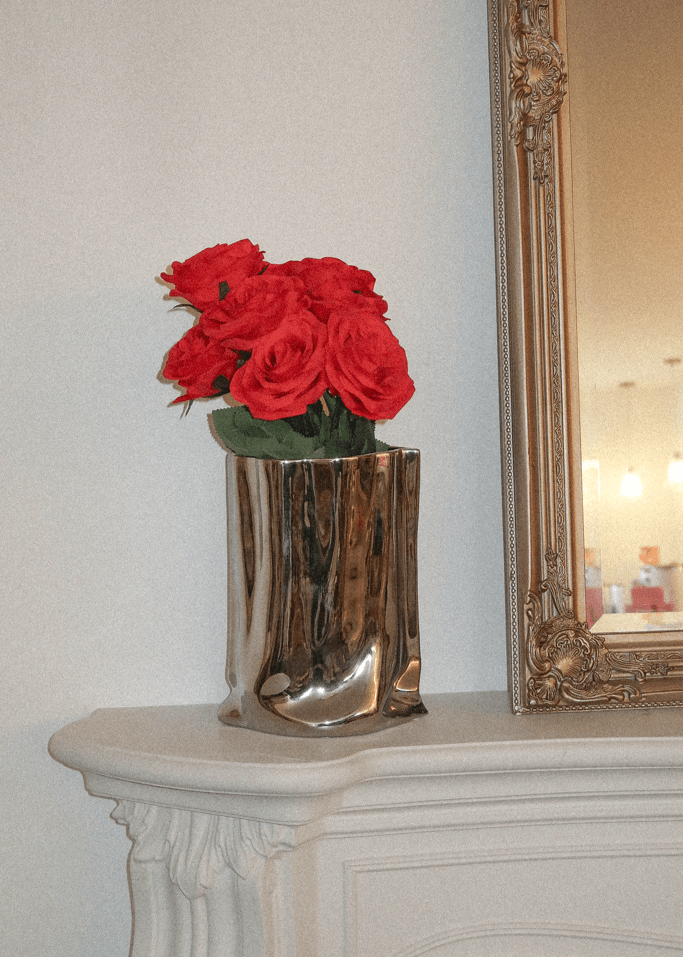 Vase Céramique Silver Chrome Love Ally - Ex - voto