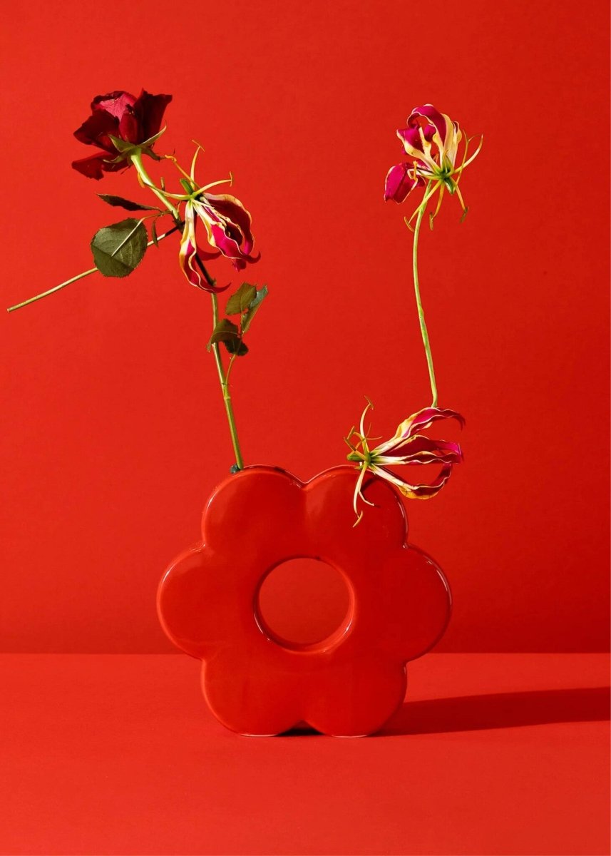 Vase Daisy DOIY Rouge - Ex - voto
