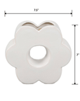 Vase Fleur Blanc 7po Flora Bunda - Ex - voto