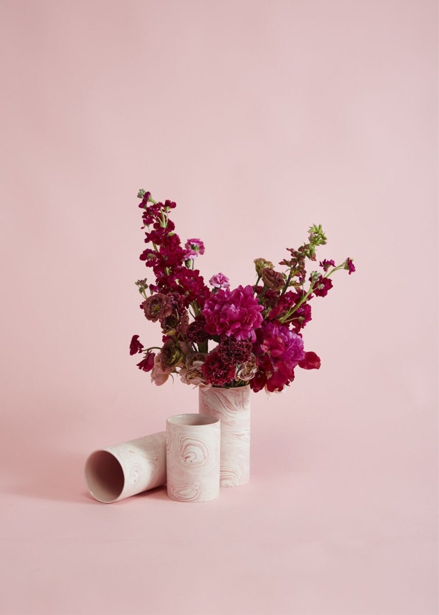 Vase Rose Marbré 4 x 5.75 AD - Ex - voto