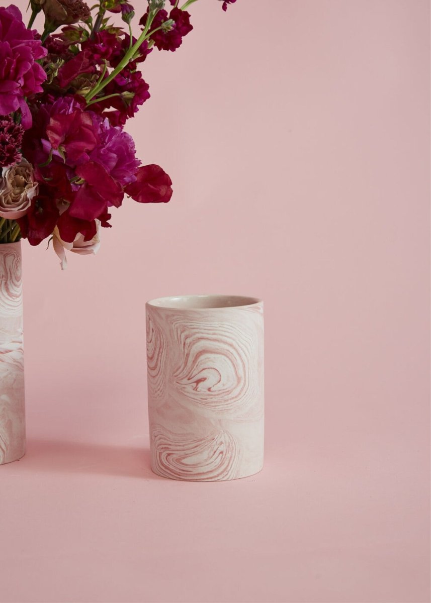 Vase Rose Marbré 4 x 5.75 AD - Ex - voto