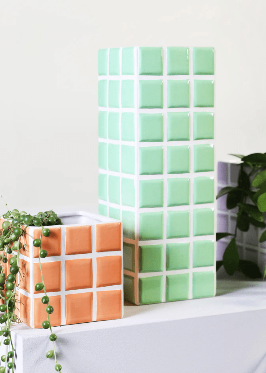 Vase Tuiles &k Menthe - Ex - voto