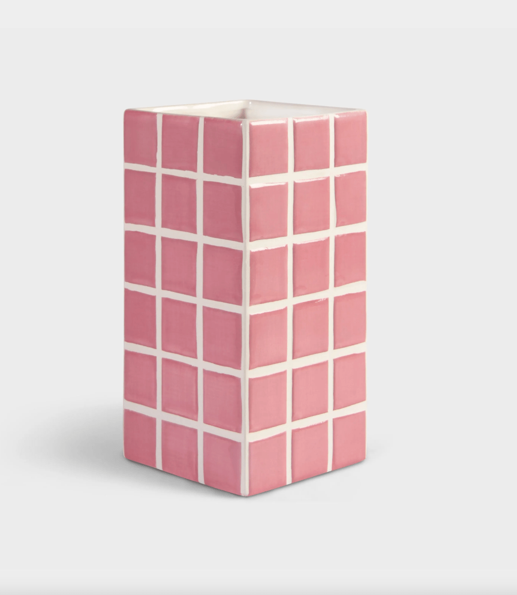 Vase Tuiles &k Rose - Ex - voto