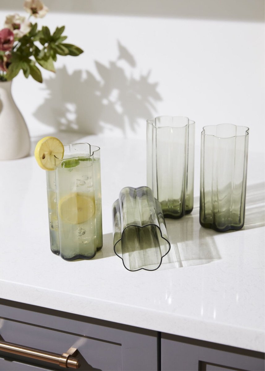 Verre à Eau Floret Vert Transparent AD - Ex - voto