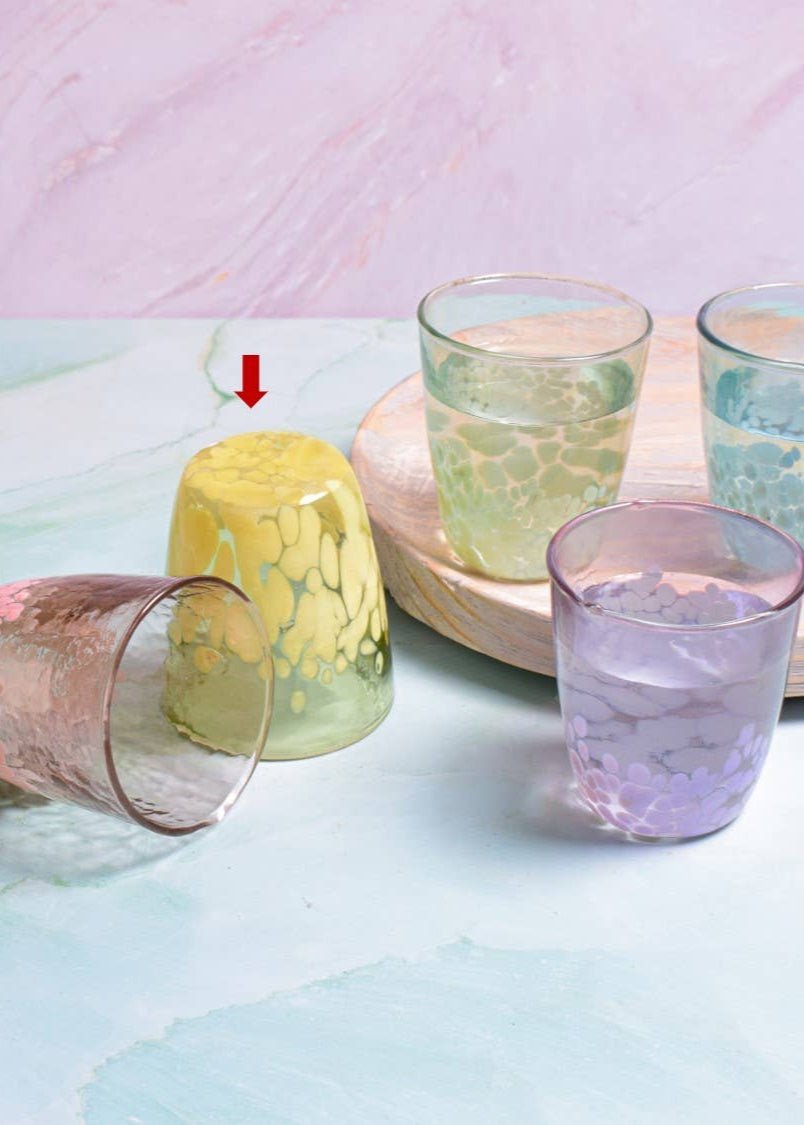 Verre Confettis Hazel Jaune Rosha L. - Ex - voto