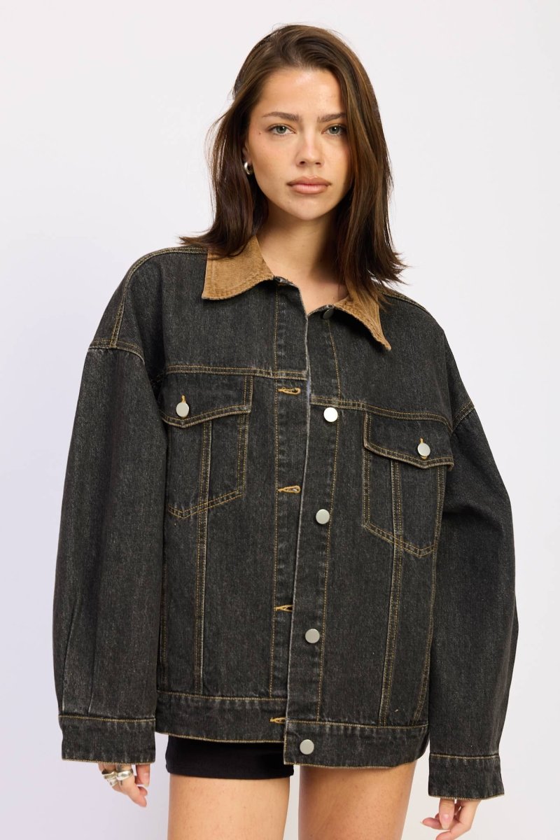 Veste Jeans Col Contrasté EP - Ex - voto
