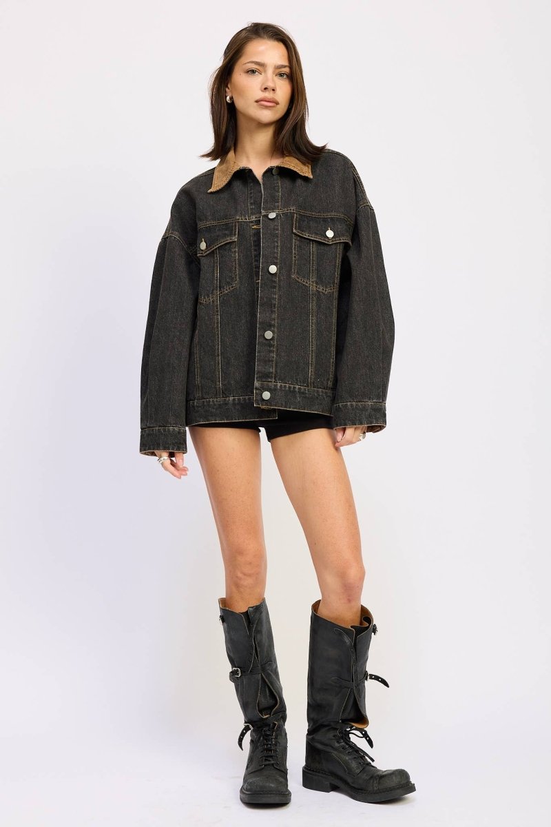 Veste Jeans Col Contrasté EP - Ex - voto