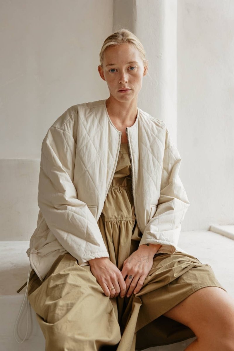 Veste Matelassée Greta Crème Mod Ref - Ex - voto
