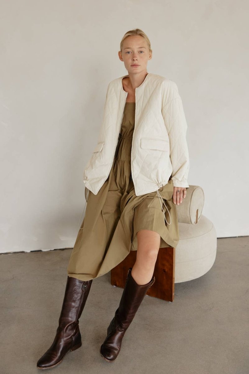 Veste Matelassée Greta Crème Mod Ref - Ex - voto