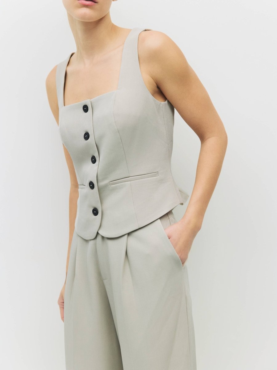Veste Nichole Col Carré Beige Mod Ref - Ex - voto