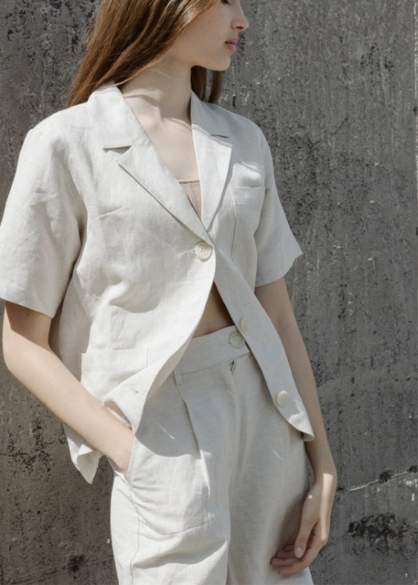Veston en Lin Cyd All Row Beige SOLDE - Vente Finale - Ex - voto